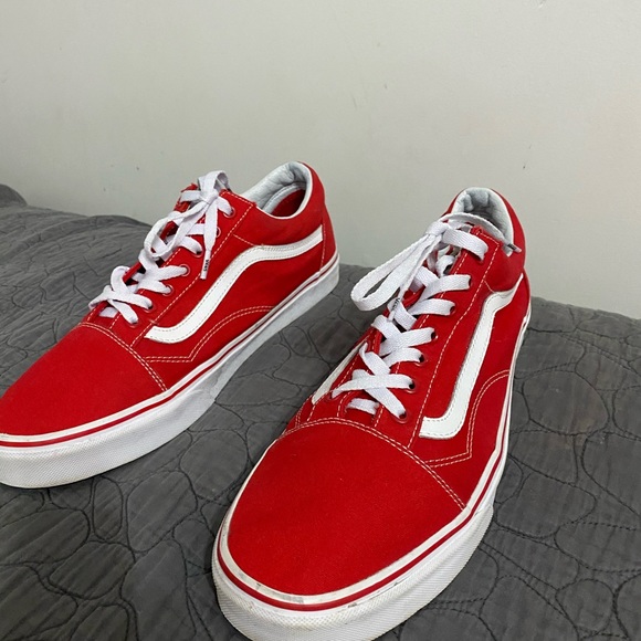 Vans Old Skool Red Sneakers Size 13 - Picture 2 of 5